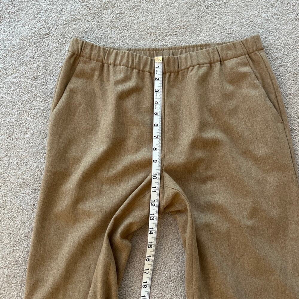 Eileen Fisher 100% Wool Elastic Waist Pull-On Pants Tapered Brown Size Medium - Picture 6 of 7